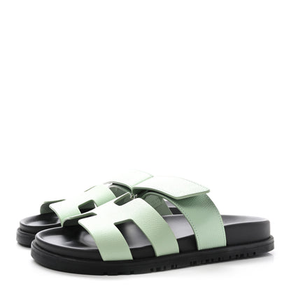 Hermes Epsom Womens Chypre Sandals 35.5 Vert Jade 4 of 10