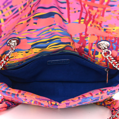Chanel Foulard Fabric Quilted Printed Flap Pink 5 of 10