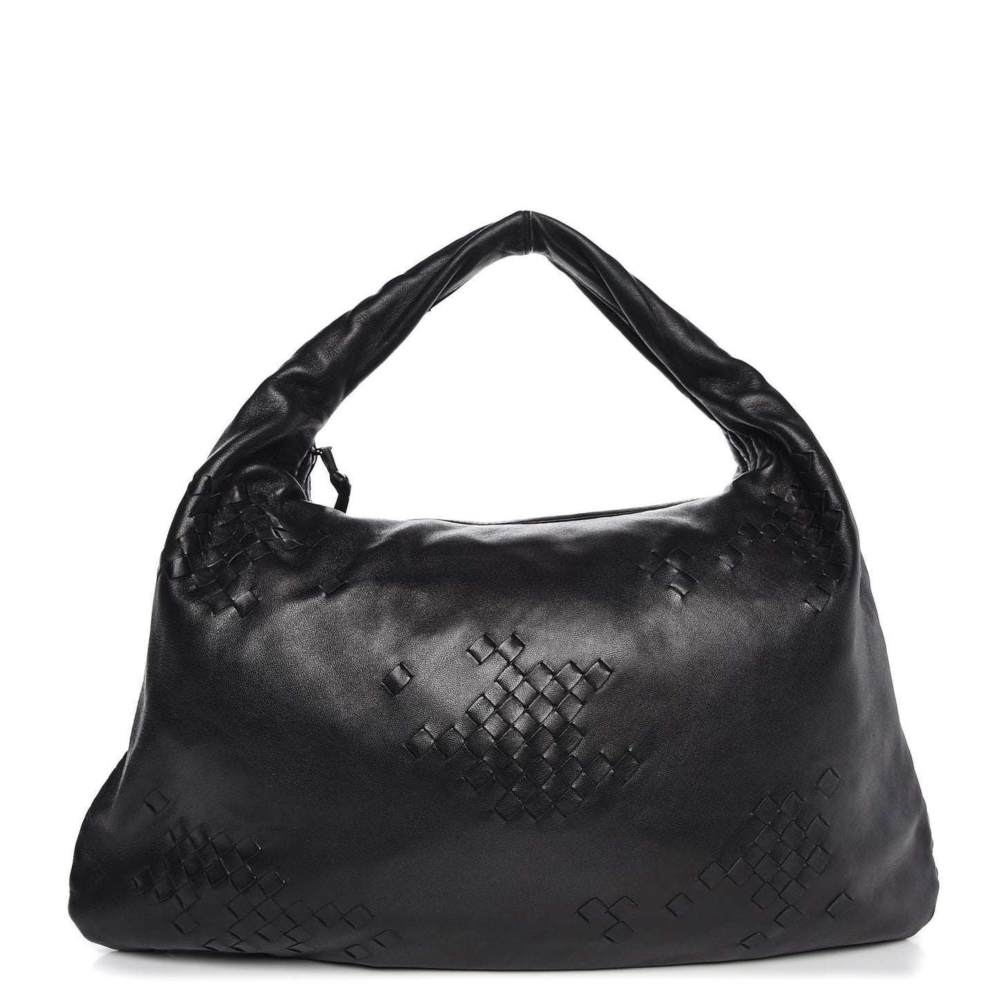 Nappa Intrecciato Large Veneta Hobo Black