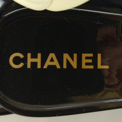 Chanel Jelly Camellia Thong Sandals 37 Black Ivory 5 of 7