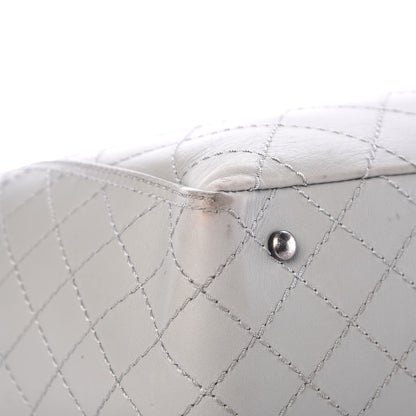 Chanel Calfskin Stitched Medium Shopping Tote Grey 11 of 16