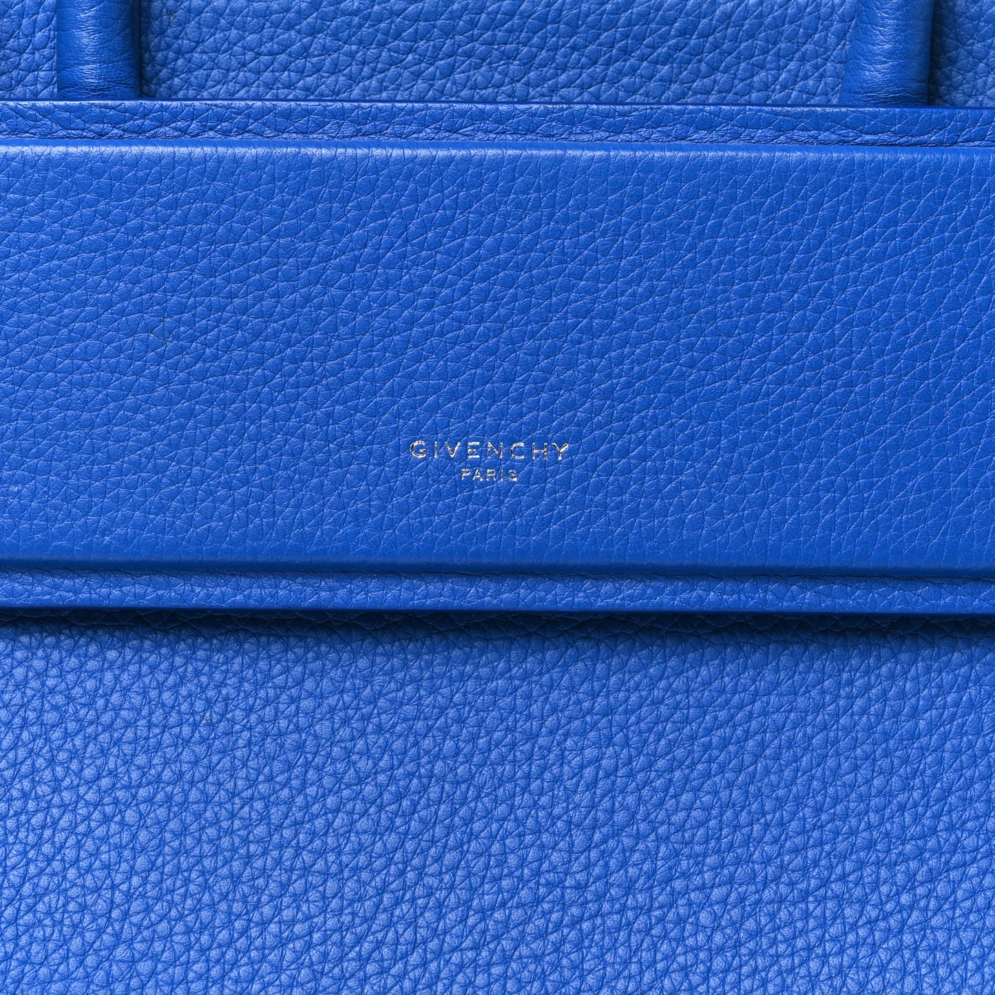 Grained Calfskin Mini Horizon Satchel Blue