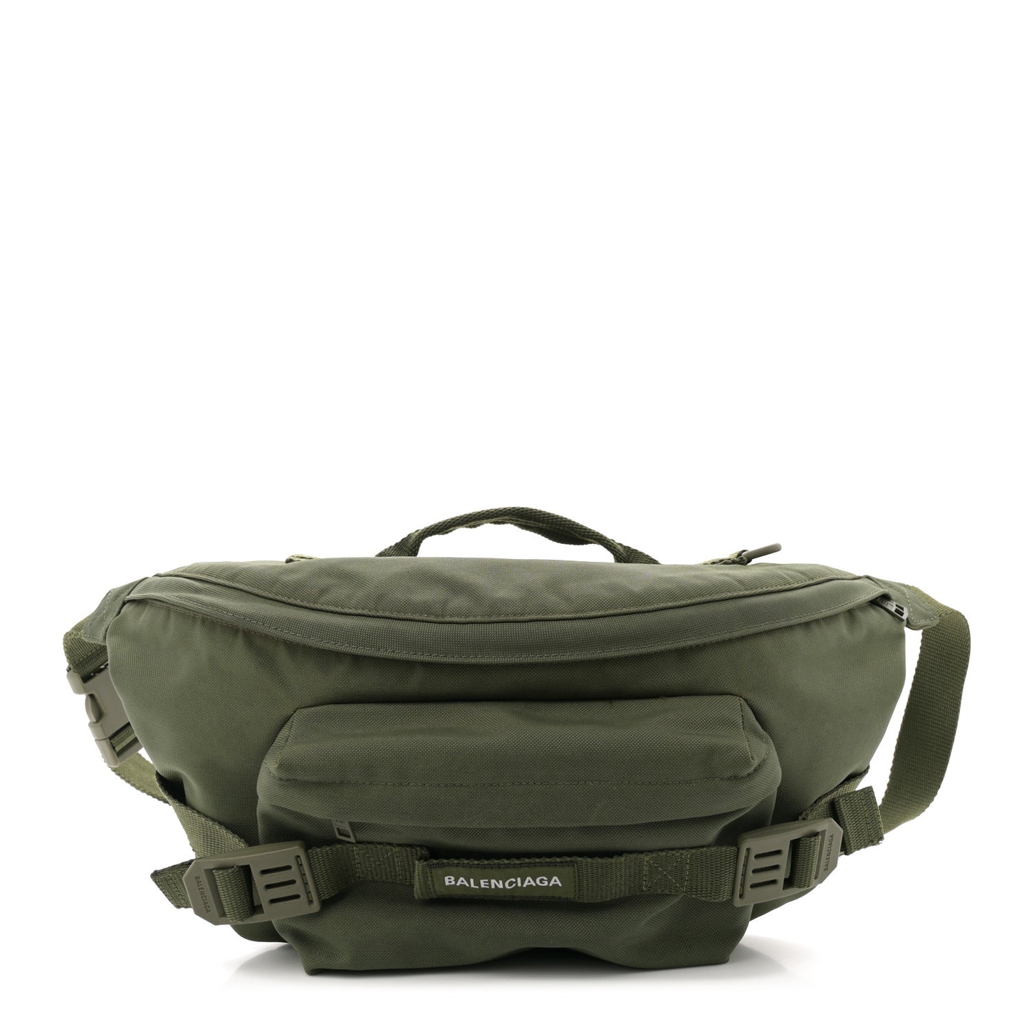 Recycled Casual Nylon Large Army Beltpack Dark Green