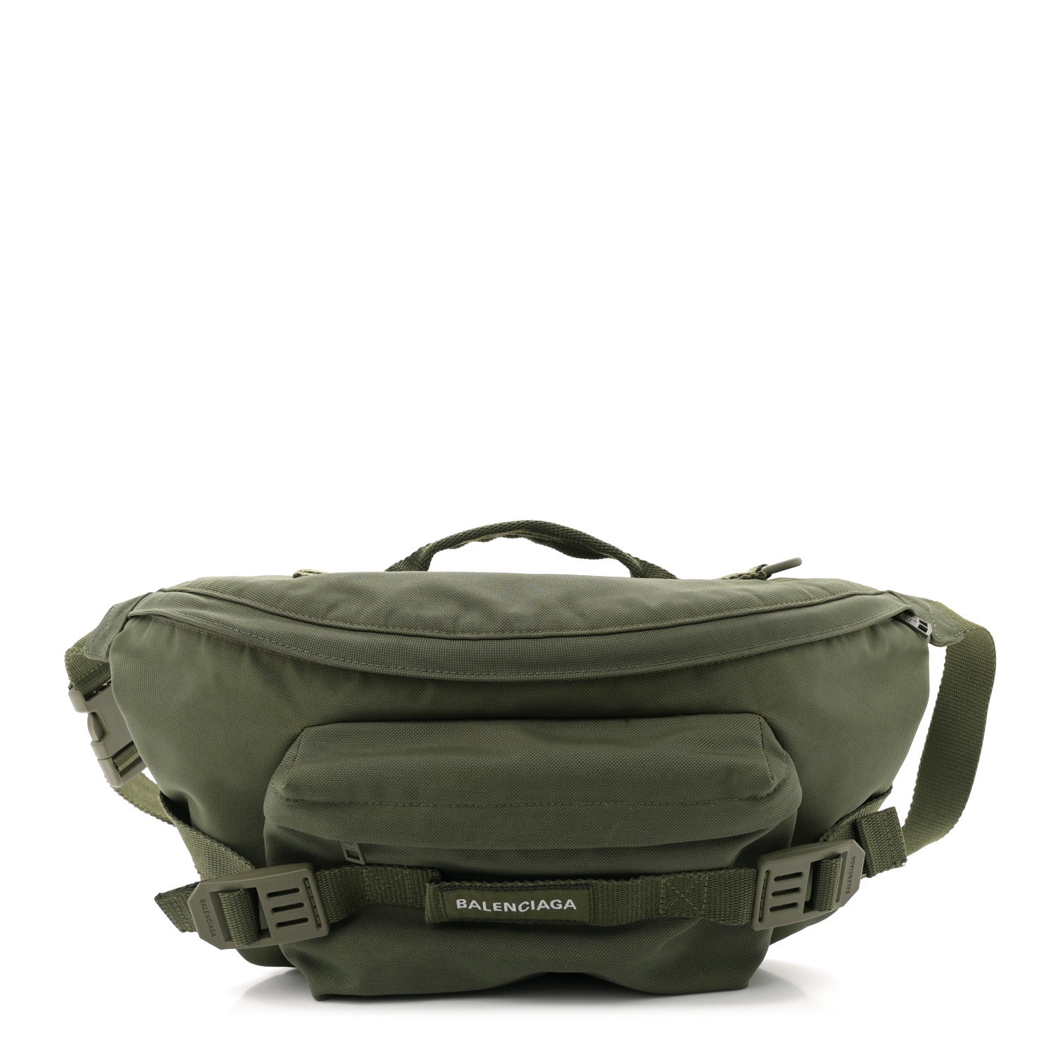 Balenciaga Recycled Casual Nylon Large Army Beltpack Dark Green 1 of 10