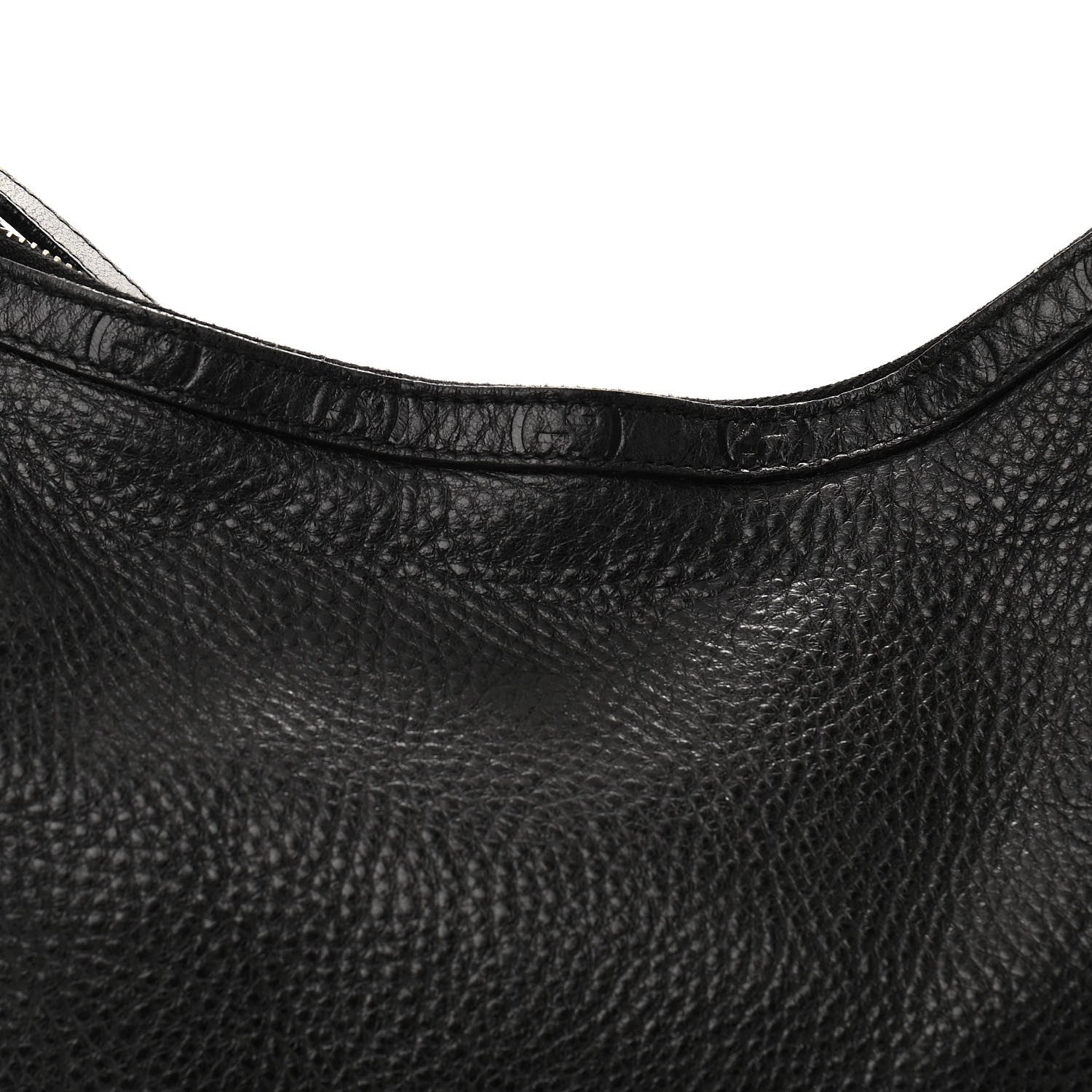 Gucci Pebbled Calfskin Guccissima Trim Medium Signoria Hobo Black 8 of 13