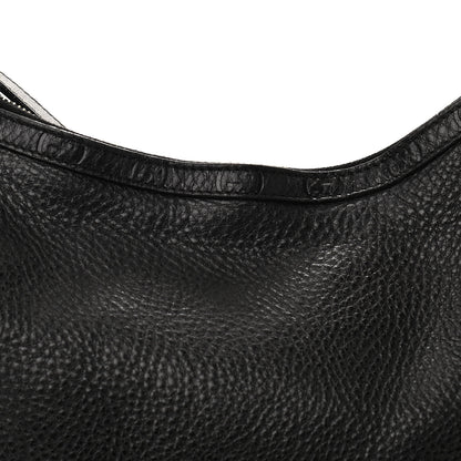 Gucci Pebbled Calfskin Guccissima Trim Medium Signoria Hobo Black 8 of 13