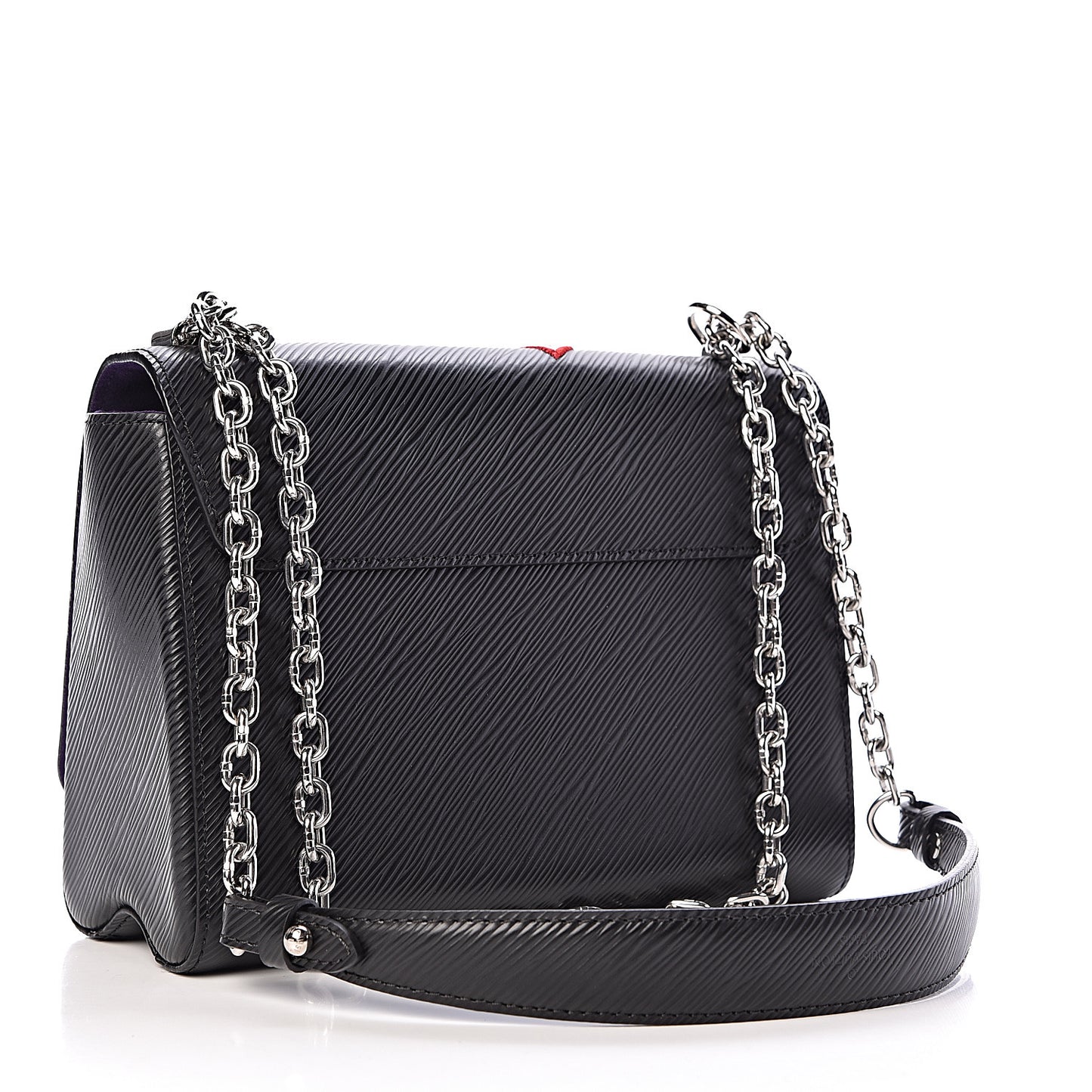 Epi Travel Stickers Twist Shoulder Bag MM Black