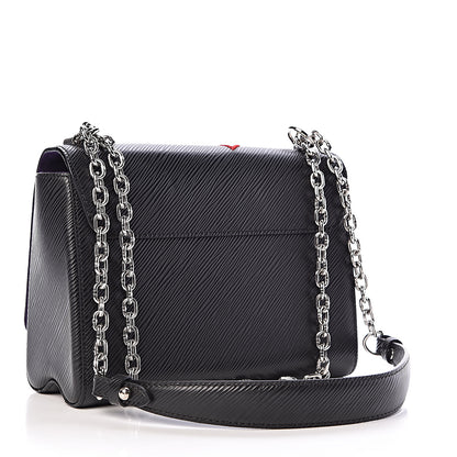 Louis Vuitton Epi Travel Stickers Twist Shoulder Bag MM Black 3 of 10