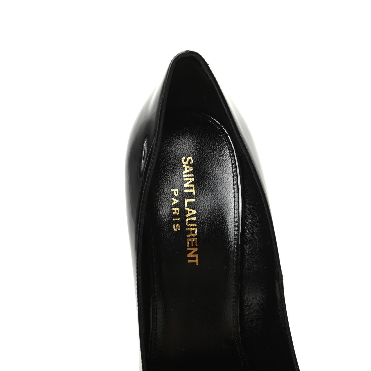 Saint Laurent Patent Calfskin Kiki 100 Pumps 39 Black 6 of 8