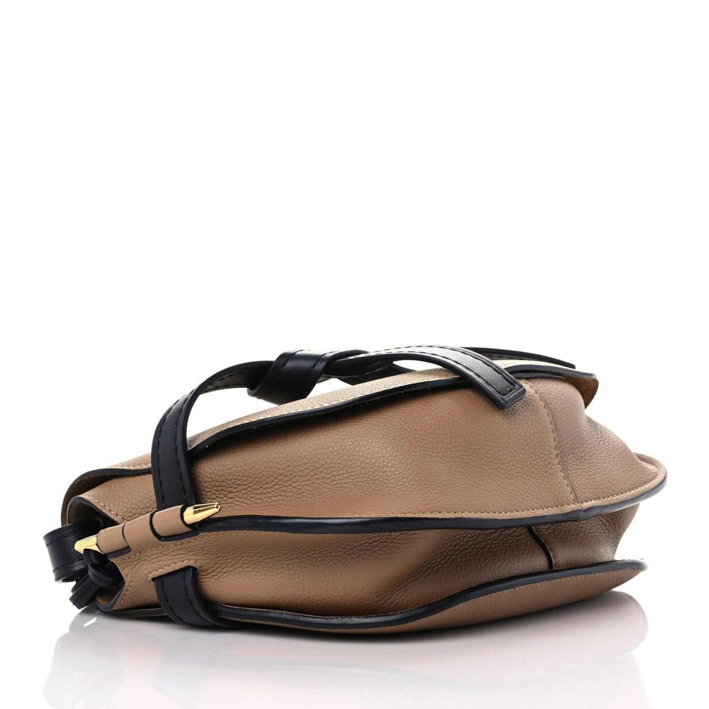 Grained Calfskin Small Gate Crossbody Bag Mocca Black