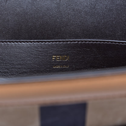 Fendi Vitello King Nubuck Pequin Karligraphy Pocket Shoulder Bag Biscuit Tobacco Moro 8 of 11