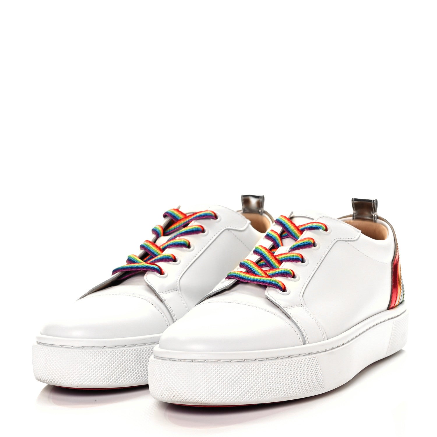 Christian Louboutin Calfskin Womens Arkenspeed Sneakers 39.5 White Multi 10 of 35