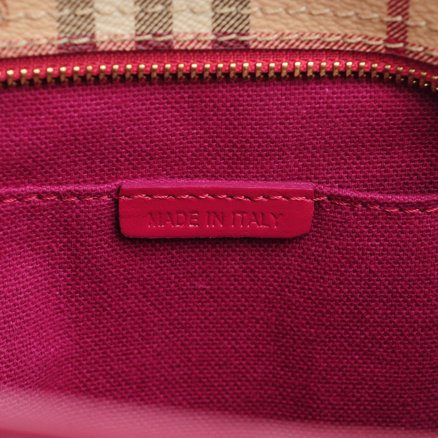 Burberry Haymarket Check Medium Regent Tote Dark Pink 7 of 11