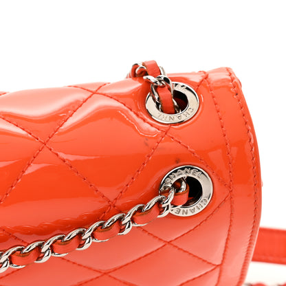 Chanel Patent Quilted Small Coco Shine Flap Orange 11 of 12