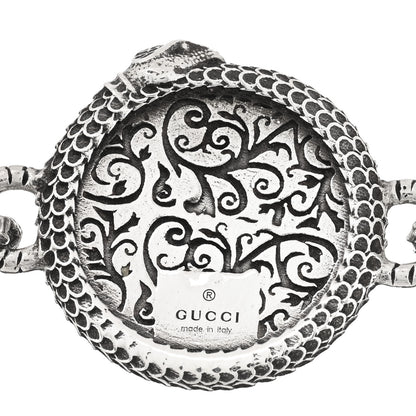 Gucci Sterling Silver Malachite Garden GG Bracelet 4 of 4