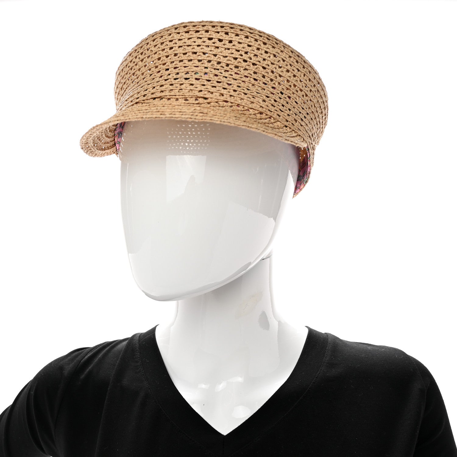 Hermes Raffia Braided Galatee Cap 58 Naturel 2 of 9