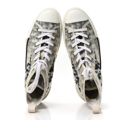 Christian Dior Technical Canvas Oblique B23 High Top Sneakers 41.5 White Black 2 of 8