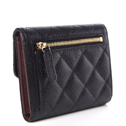 Chanel Caviar Quilted Compact Flap Wallet Black 3 of 9