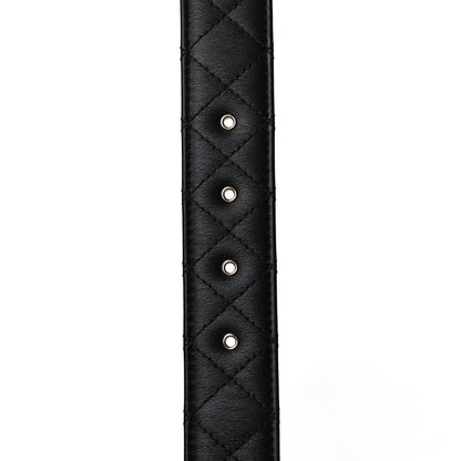 Chanel Calfskin Quilted CC Chain Belt 95 38 Black 6 of 9