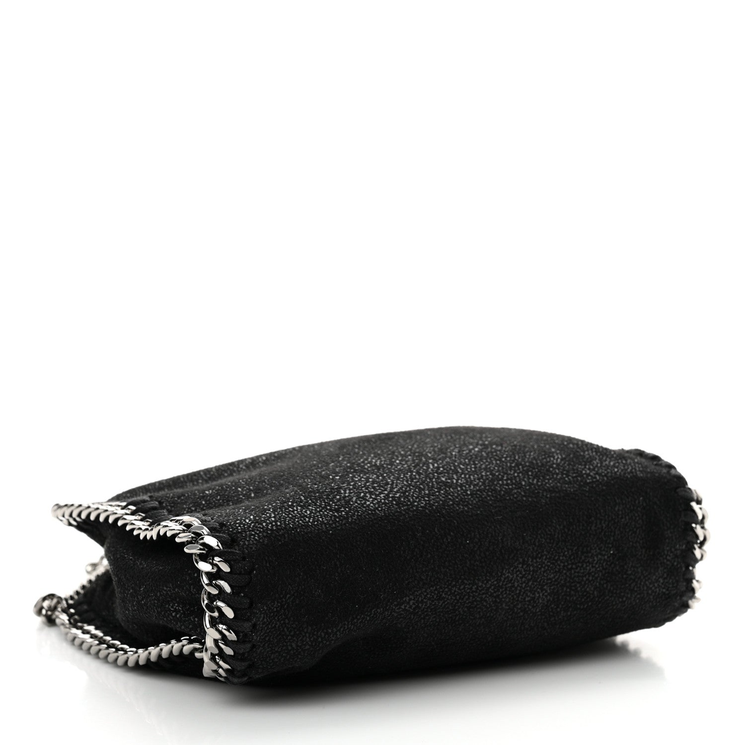 Stella McCartney Shaggy Deer Mini Falabella Fold Over Tote Black 4 of 10