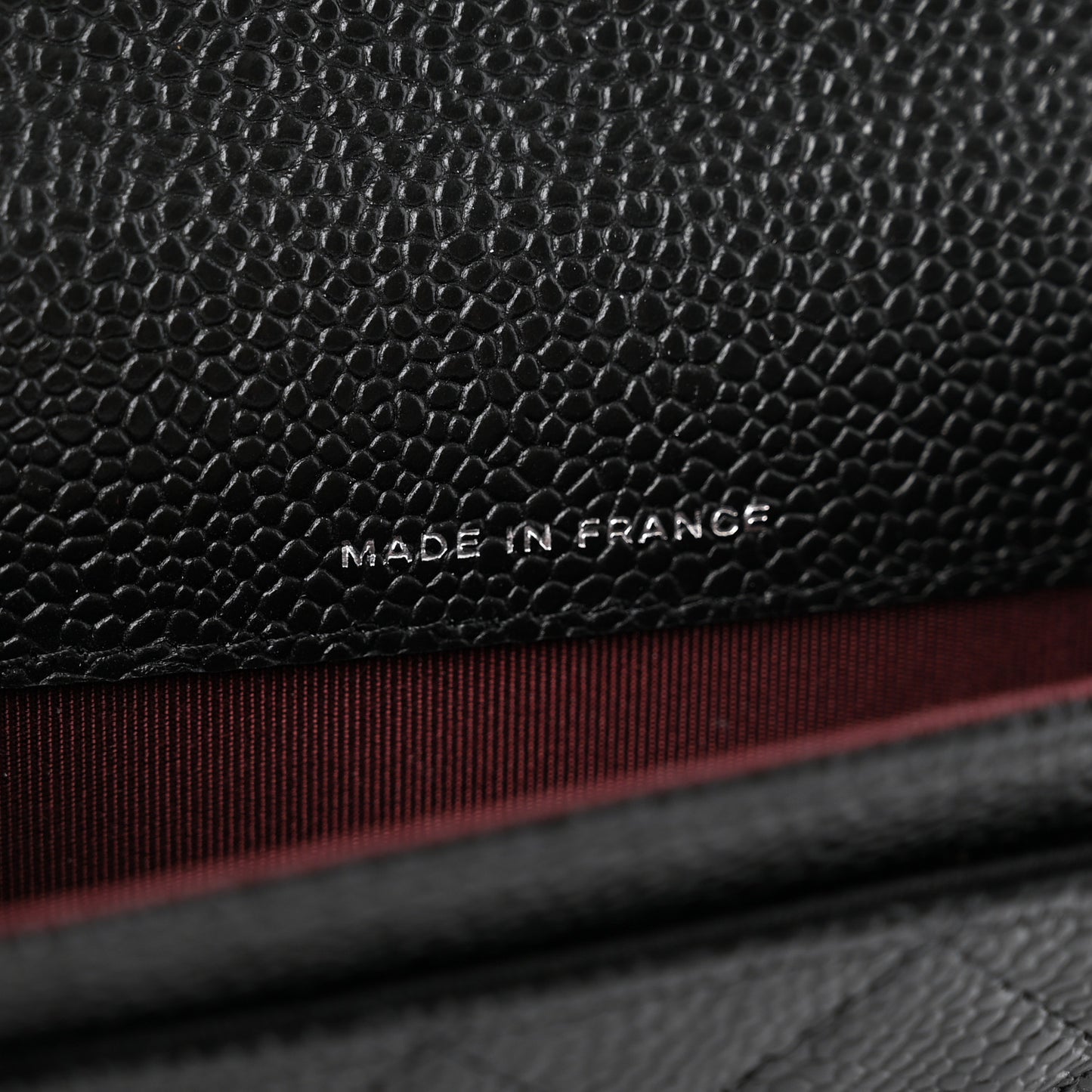 Caviar Quilted Flap Card Holder Wallet Black