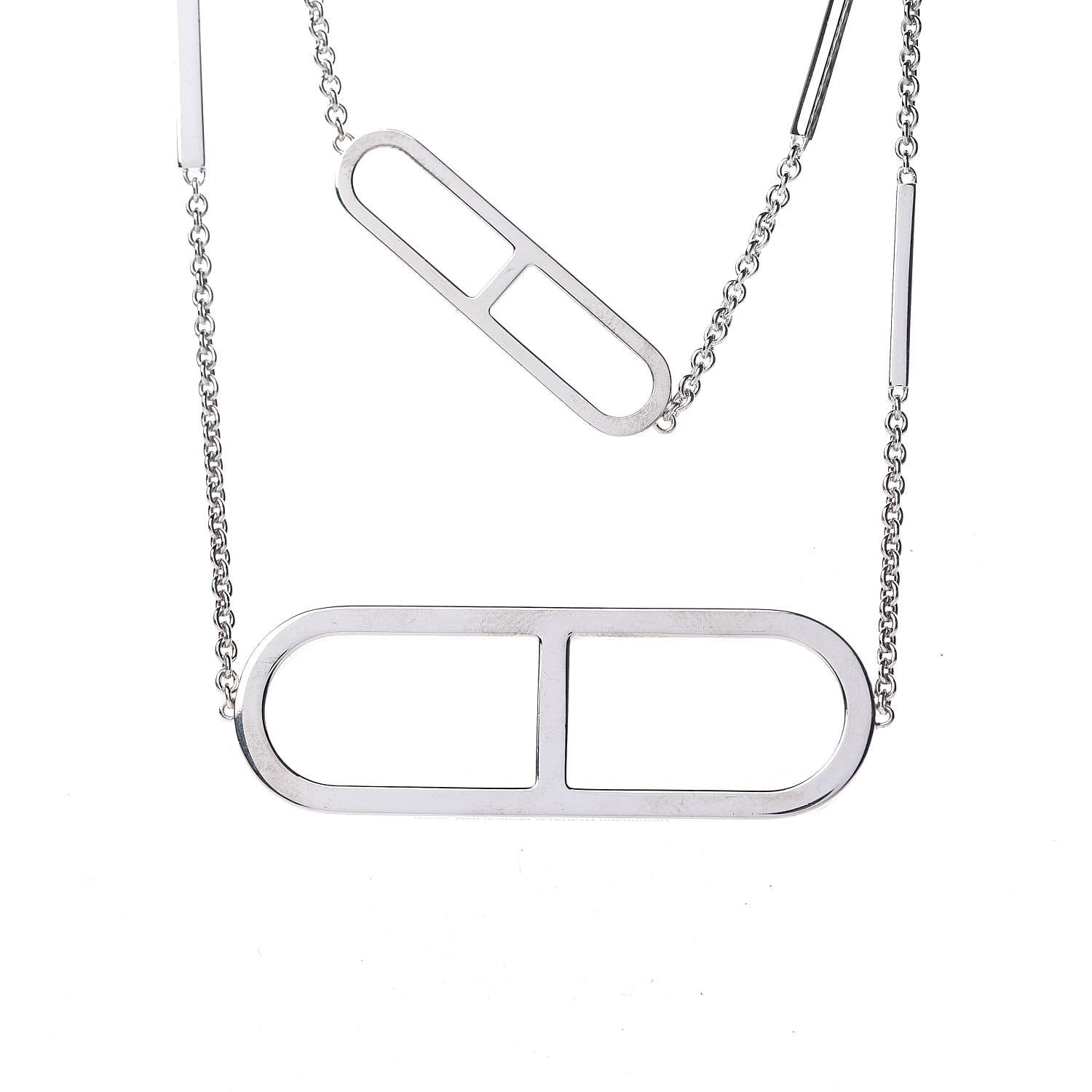 Hermes Sterling Silver Ever Chaine d'Ancre Long Necklace 120 5 of 6
