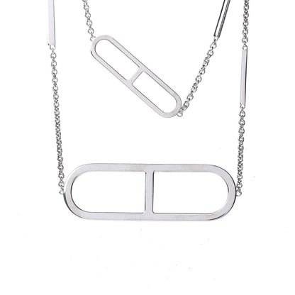 Hermes Sterling Silver Ever Chaine d'Ancre Long Necklace 120 5 of 6