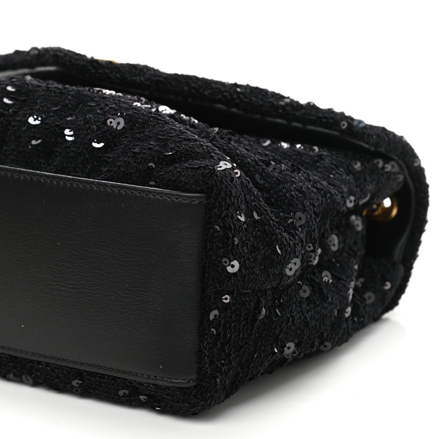 Saint Laurent Sequin Y Quilted Monogram Small Loulou Chain Satchel Black 11 of 11
