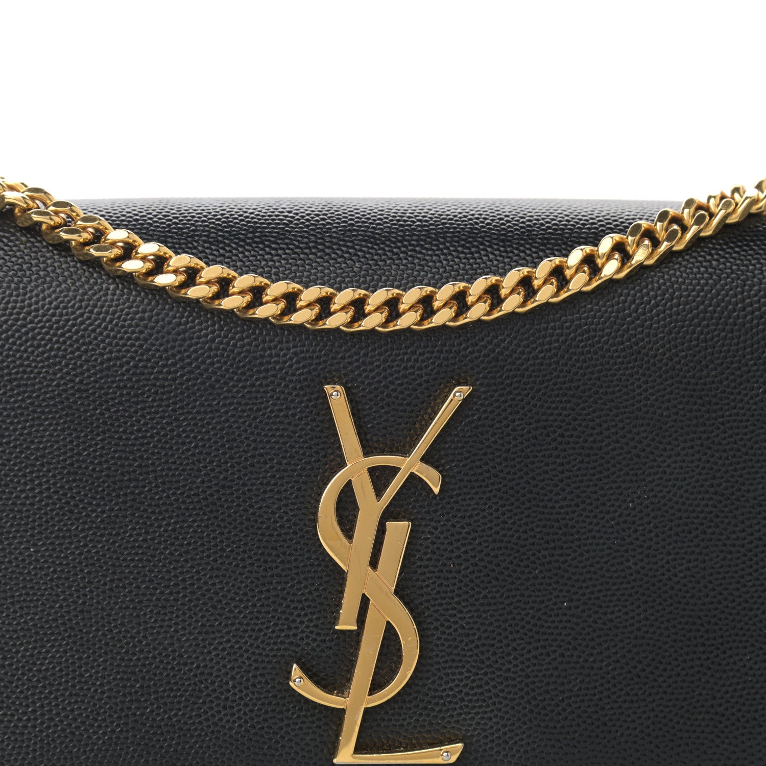 Saint Laurent Grain De Poudre Small Monogram Kate Satchel Black 9 of 14
