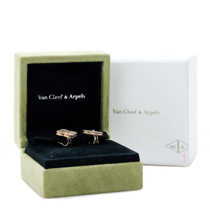 Van Cleef & Arpels 18K Rose Gold Vintage Alhambra Earrings 5 of 5