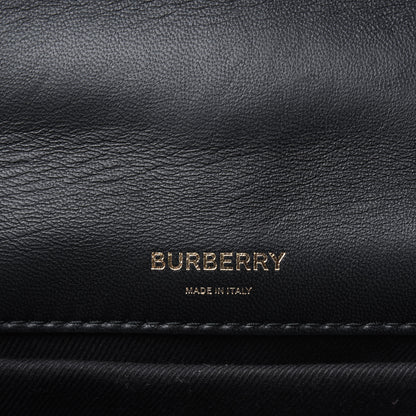 Burberry Lambskin Quilted Small Lola Bag White Black 6 of 15