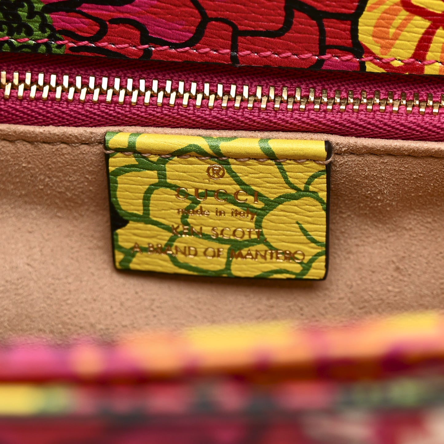 X KEN SCOTT New Shangai Calfskin Pomponica Print Horsebit 1955 Shoulder Bag Multicolor Fuxia Pompon
