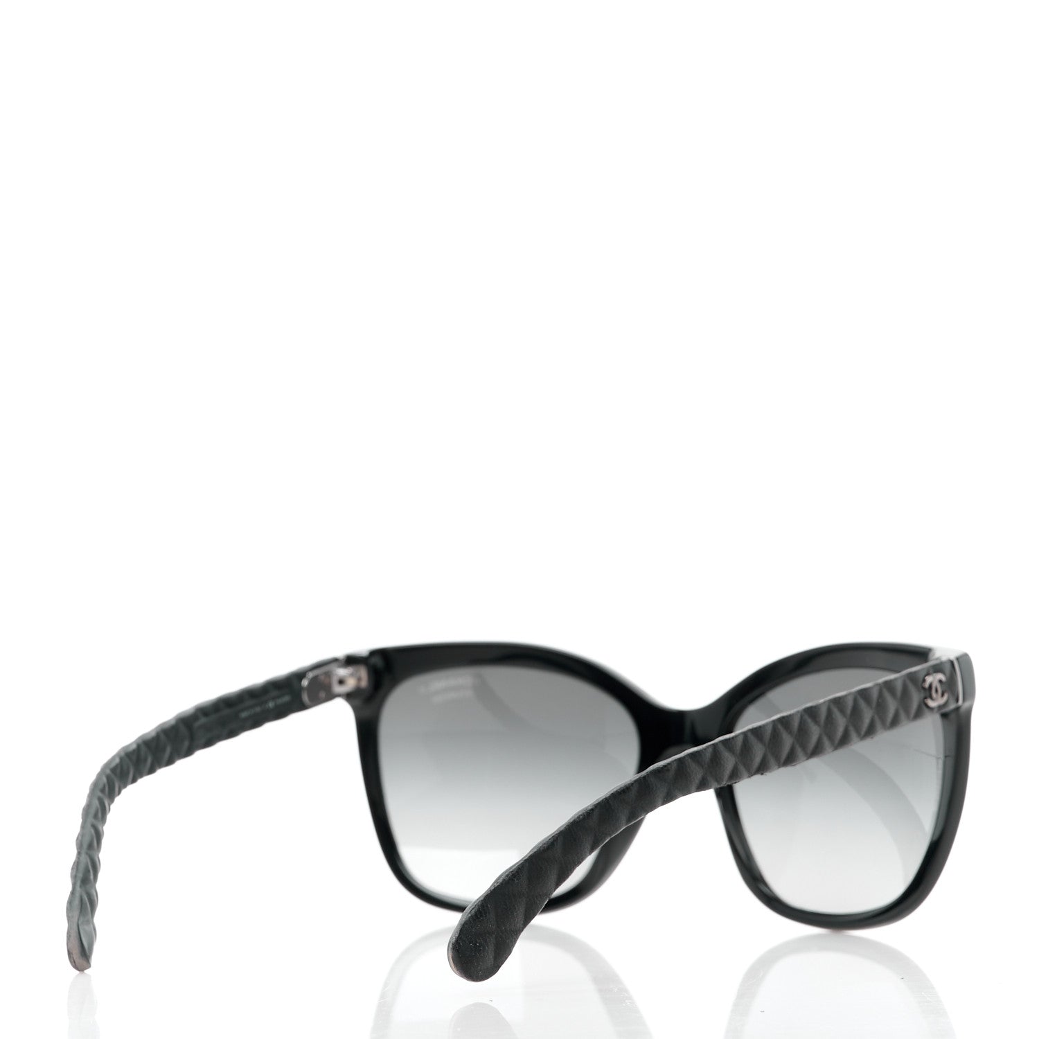 Chanel Acetate Quilted Polarized Butterfly CC Sunglasses 5288-Q Black 4 of 8