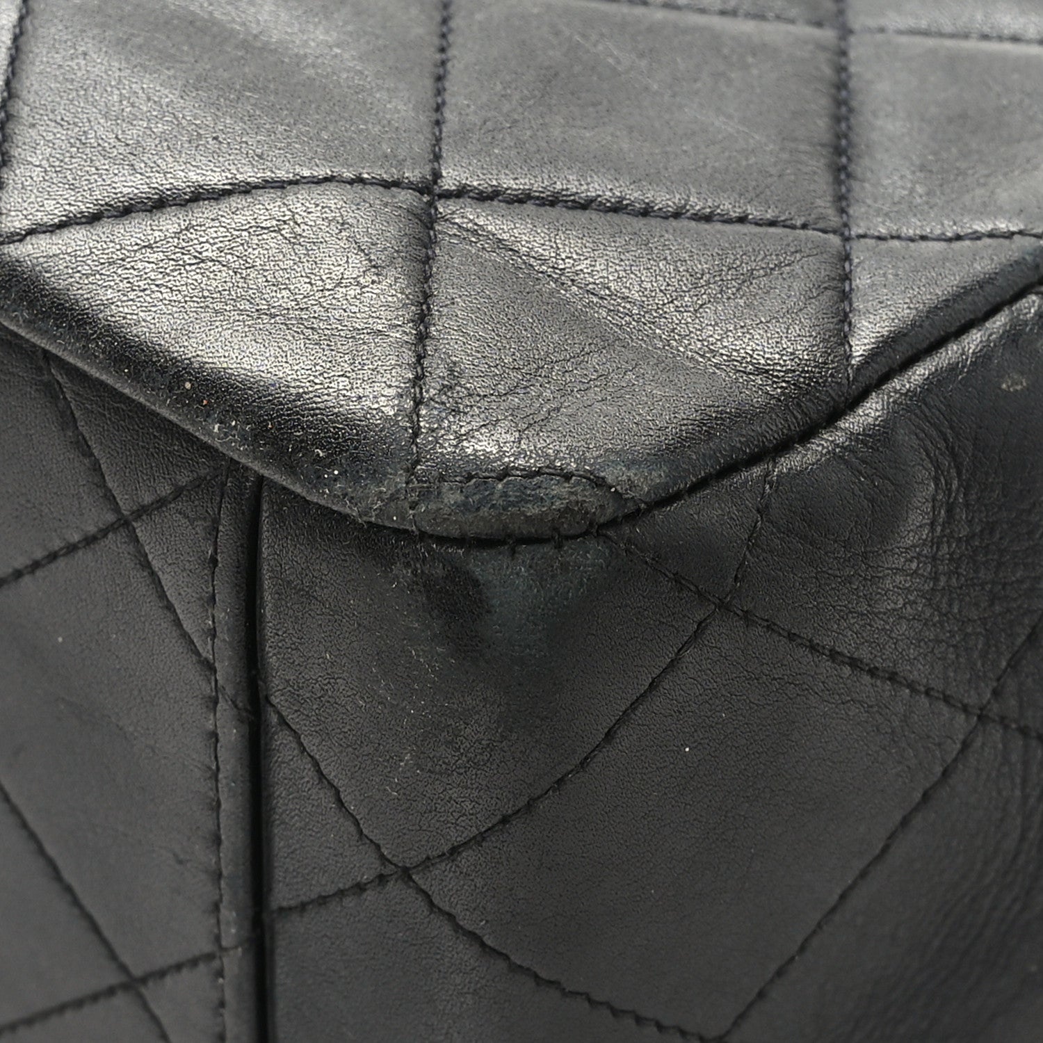 Chanel Lambskin Quilted XL Jumbo Single Flap Black 5 of 11