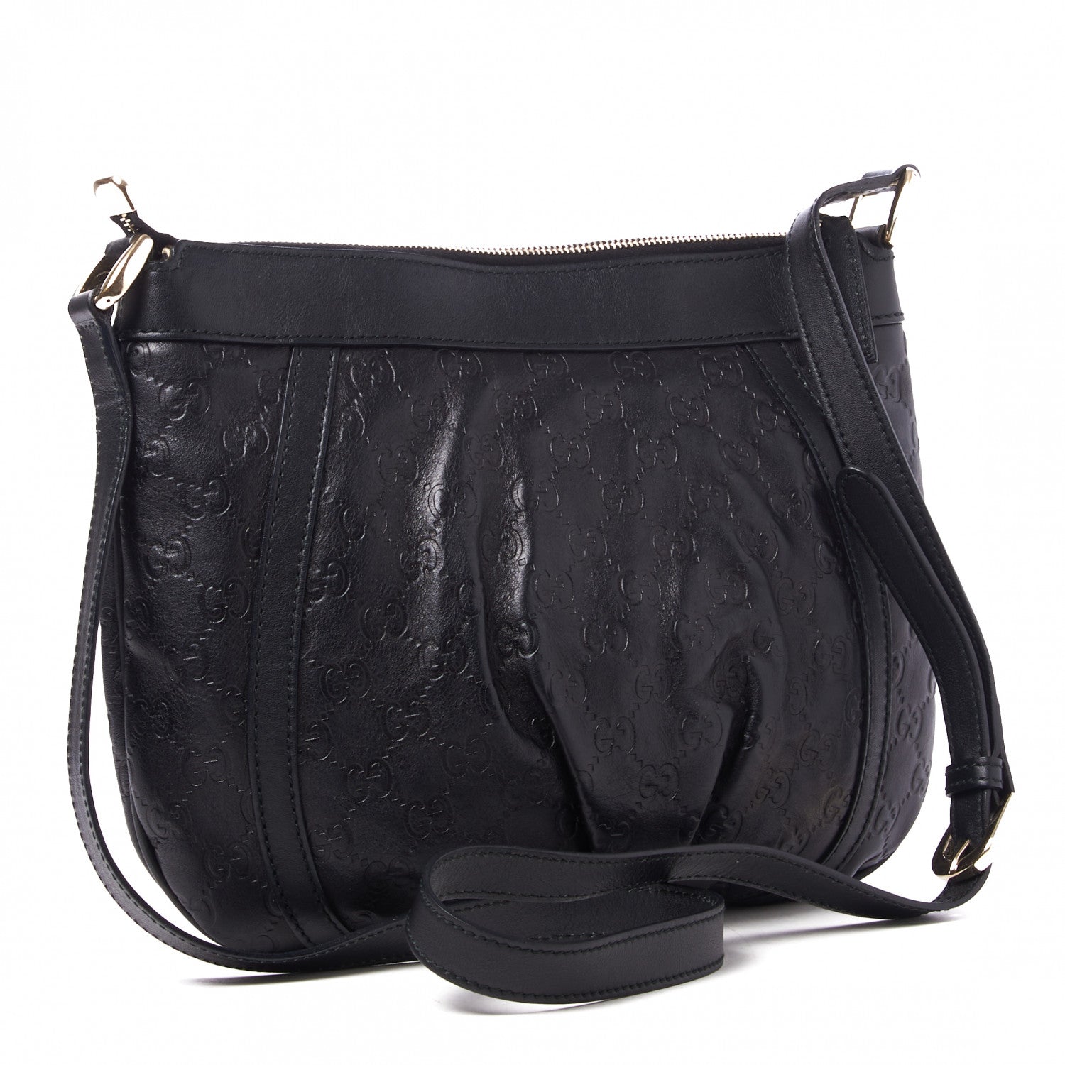 Gucci Guccissima Small D Ring Messenger Black 2 of 9