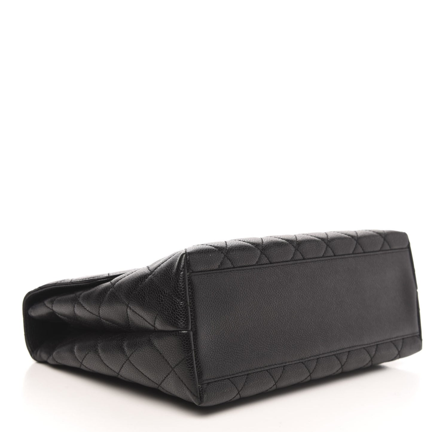 Caviar Quilted Jumbo Kelly Flap Black