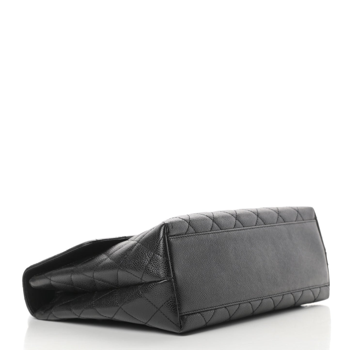 Caviar Quilted Jumbo Kelly Flap Black