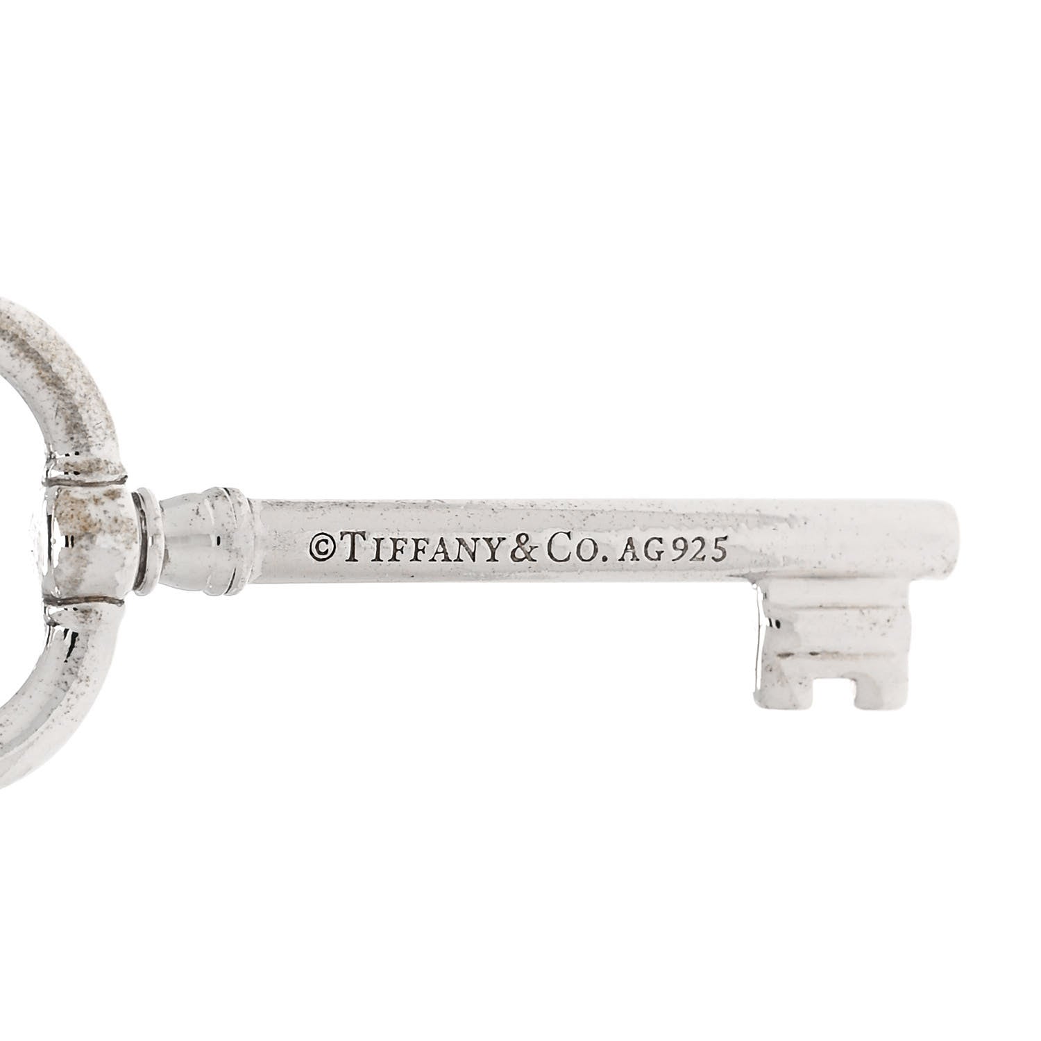 Tiffany Sterling Silver Small Oval Key Pendant 4 of 4