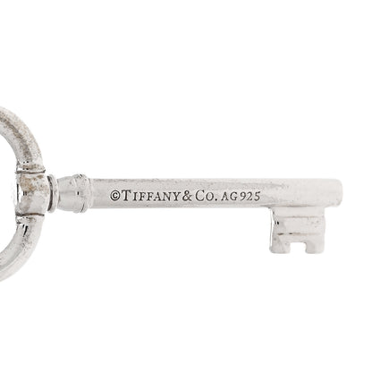 Tiffany Sterling Silver Small Oval Key Pendant 4 of 4
