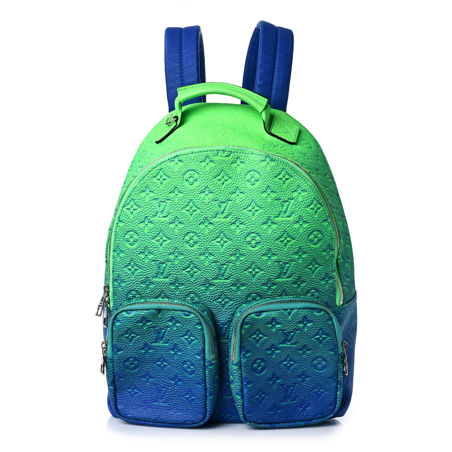 Louis Vuitton Taurillon Illusion Multipockets Backpack Bleu Vert 1 of 10