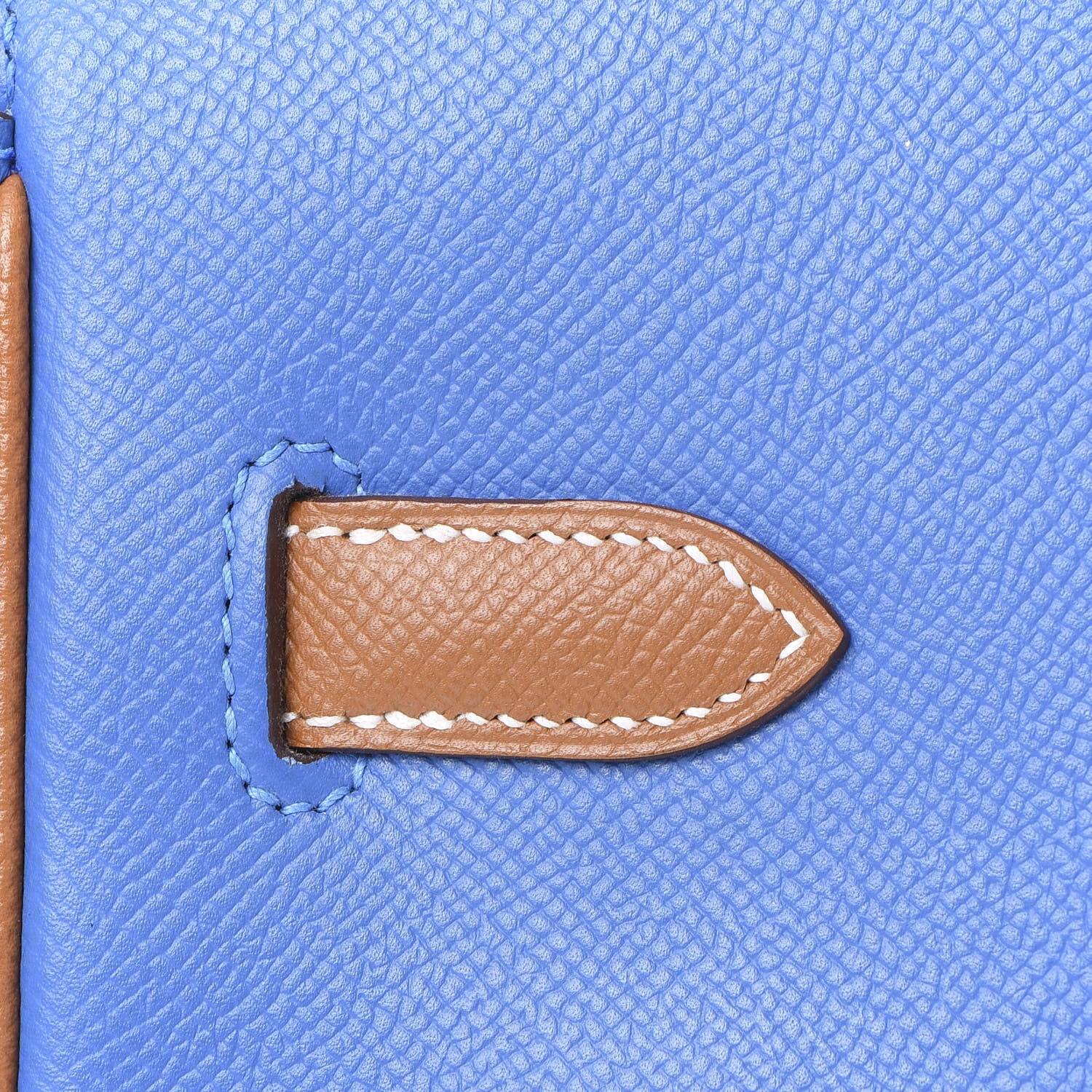 Hermes Epsom Horseshoe Birkin 35 Bleu Izmir Gold 10 of 31