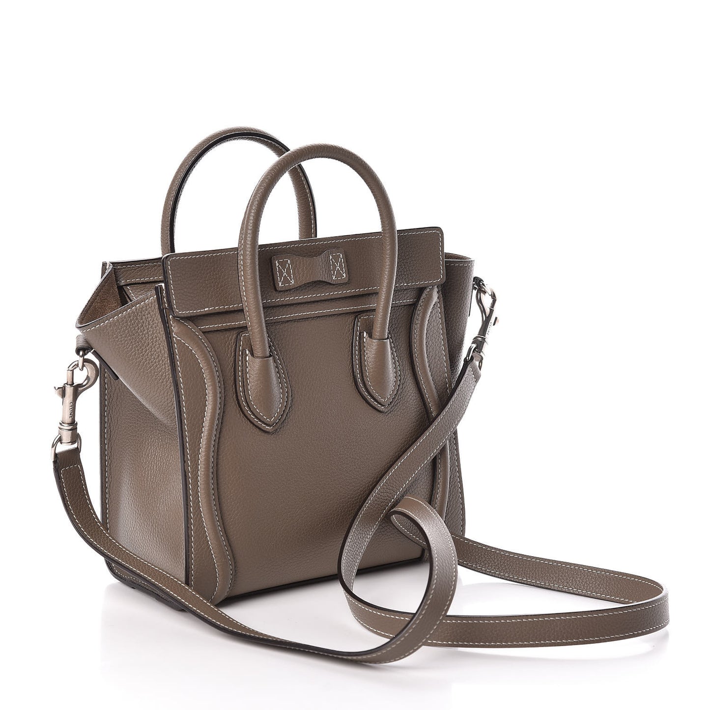 Drummed Calfskin Nano Luggage Souris