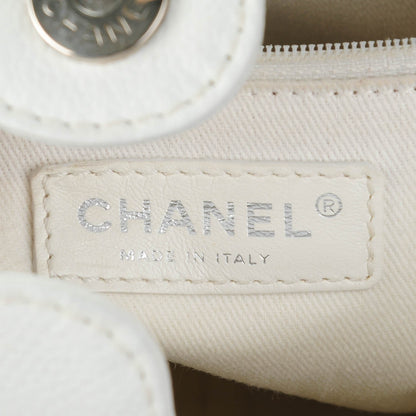 Chanel Caviar Quilted Petit Shopping Tote PST White 6 of 7