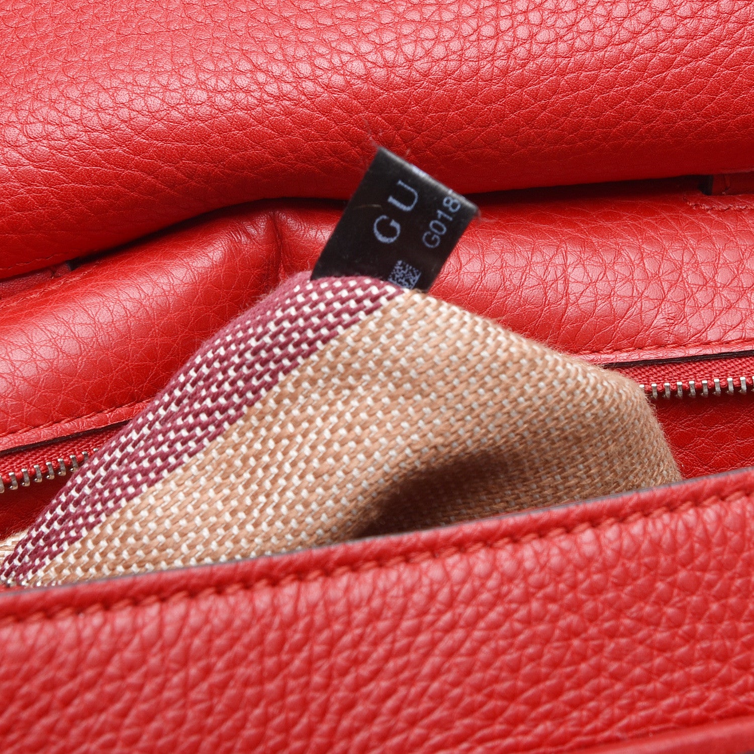Gucci Pebbled Calfskin Medium Bamboo Daily Top Handle Bag Petunia 8 of 10