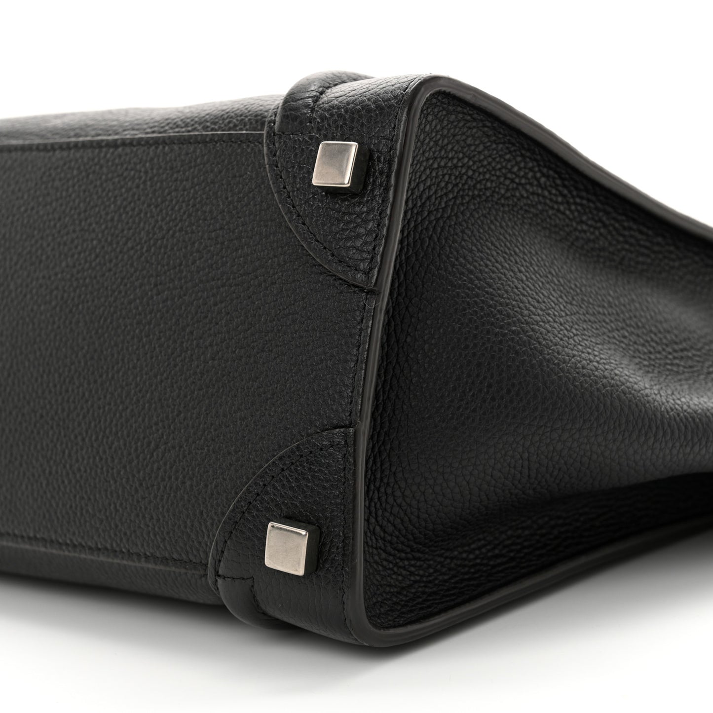 Drummed Calfskin Micro Luggage Black