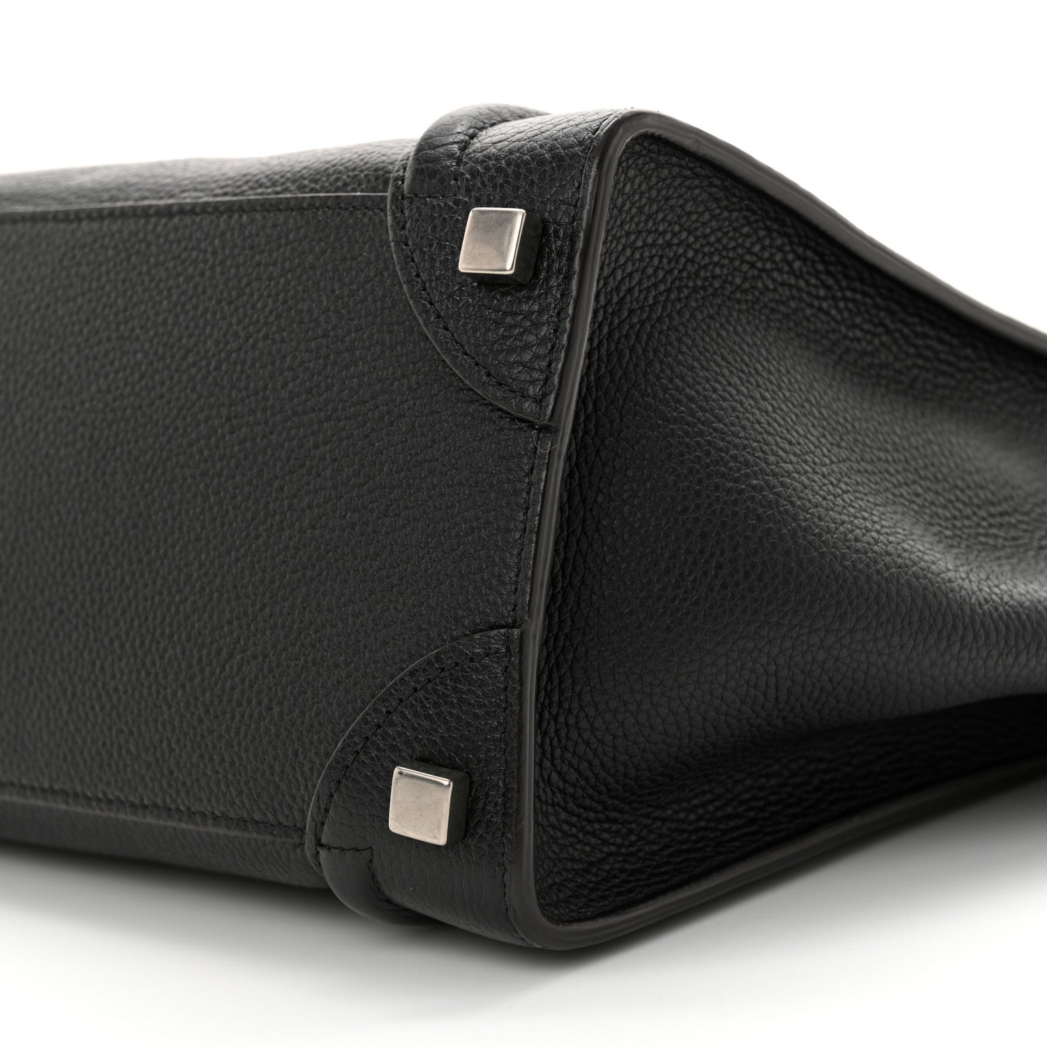 Celine Drummed Calfskin Micro Luggage Black 9 of 11