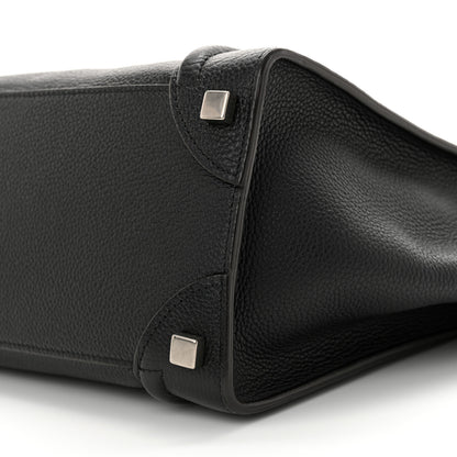 Celine Drummed Calfskin Micro Luggage Black 9 of 11