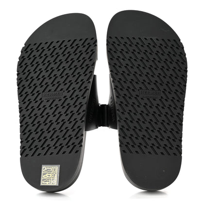 Hermes Calfskin Womens Chypre Sandals 35.5 Black 5 of 8