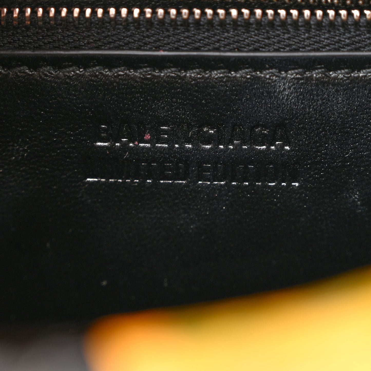 Box Calfskin Tape Small Hourglass Top Handle Bag Yellow Black