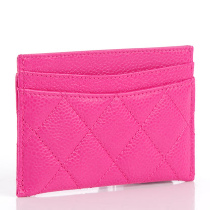 Chanel Caviar Quilted Card Holder Pink 3 of 8